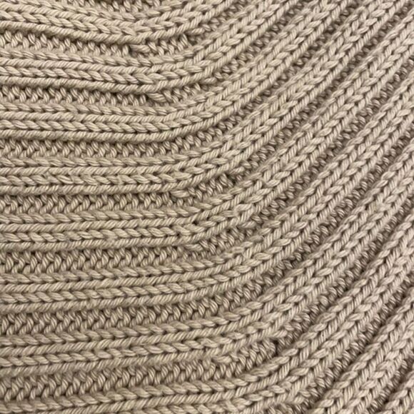 Pure Handknit Tan Knit Cotton Cardigan Sweater Vest Womens Small / Medium - Picture 9 of 10